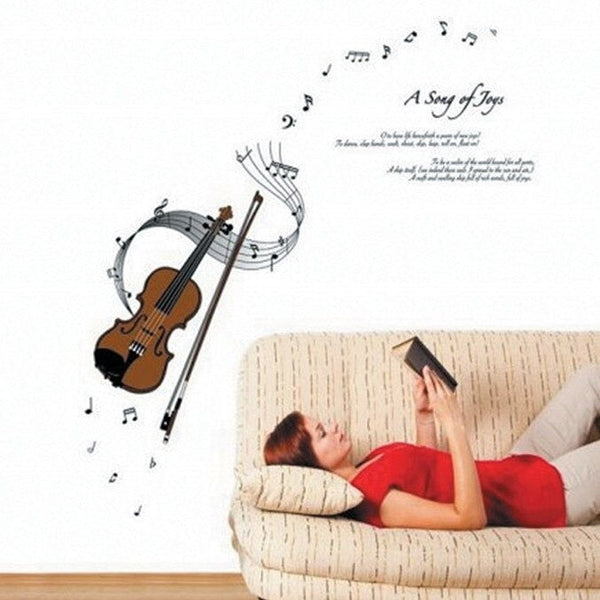 oga music guitar violin wall stickers wallpaper music treble clef music symbol DM69-0008