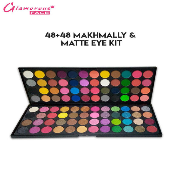 Glamorous Face 48+48 Eyeshadow Palette 48 Matte Eyeshades, 48 Shimmer Eyeshades Makeup Palette, Super Pigmented Eye Shadow Palette, Colorful Make Up Palette, Long Lasting Eye Makeup Palette For Begginers And For Professional Use.,,, ORIGNAL