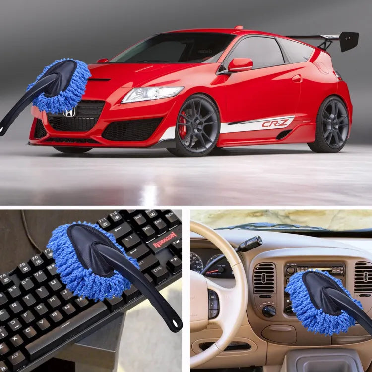 Car Wash Microfiber Cleaning Brush Car Collector Cleaning Dusts Mop Bristles Strong Water Absorption Vehicle Cleaning Wax Mop Brush, Home Cleaning Used Dust Removal Dusting Tool (Random Colors)