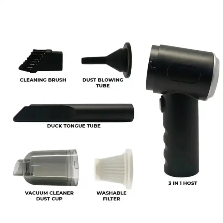 3 In 1 Portable Vacuum Cleaner Duster Blower Air Pump Wireless Hand-held Cleaning For Car Home (AS-228)