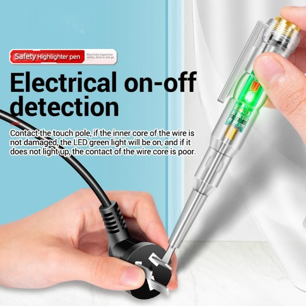 Intelligent LED Photometer Test Pen Voltage Detector Voltmeter 24-250V Electric Circuit Tester Screwdriver Indicator Tool For Safe Electrical Inspection