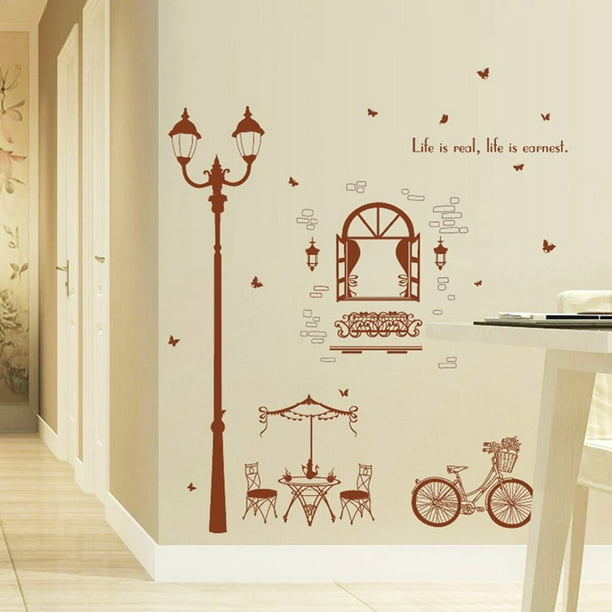 Adhesive Street Light Stickers Bedroom Living sticker; Hallway wall Room Hall Way Relaxing Wall Home Wall DIY Decors