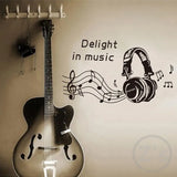 Beat headphones big headpohones music helmets music note wall sticker home decor AY7133