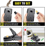 Durable Mouse Trap Pack Of 3 – Reusable Rodent Catcher For Home, Kitchen, And Office Use With Strong Spring Mechanism And Easy Setup