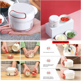 MINI FOOD CHOPPER  Powerful Meat Grinder Hand-power Food Chopper Mincer Mixer Blender Chop Meat Fruit Vegetable Nuts Shredder