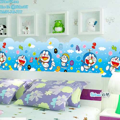 Doraemon Wall Sticker, border design size 50x70 ay7182