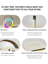K12 Portable Bluetooth Speaker with Wireless Mic | RGB LED Lights | High Bass Rechargeable Karaoke Speaker for Kids, Home & Outdoor Parties