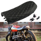 Motorcycle Universal Classic Saddle Cafe Racer Seat for two person