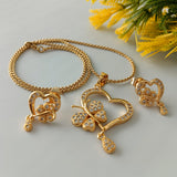 Necklace pendant Earrings Ethiopia wedding bridl jewelry sets for women