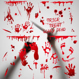 Bloody Hand Bloody Scary Halloween Wall Stickers Halloween Bloody Stickers size 60x90 Skjd2307