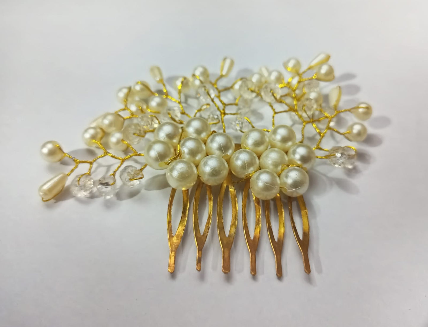Crystal Hair Combs Tiaras Rhinestone Pearl Bridal Hair Comb Headpiece Women Hair Jewelry Wedding Hair Accessories for Bride cpfrpdc5k-1