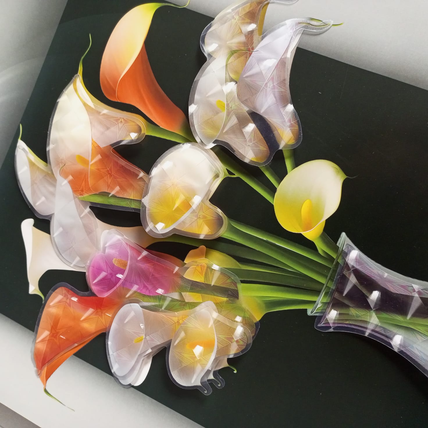 3D Aweosome flower Chinese Style Flower Classical Vase Wall Sticker