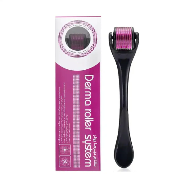 Derma Roller, 0.5mm for Hair and Skin Therap, Micro Needle Derma Roller with 540, Beauty Roller for Anti-aging Skin Repair, Acne Scars Removal and Pores with 540 Titanium Needle for Men and Women