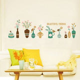 JM7311 Vase Wall Stickers Creative Diy Home Decoration Wall Stickers