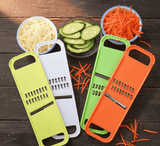 Handheld Stainless Steel Vegetable Mandoline Slicer and Julienne Grater Set for Efficient Kitchen Food Preparation and Creative Garnishing