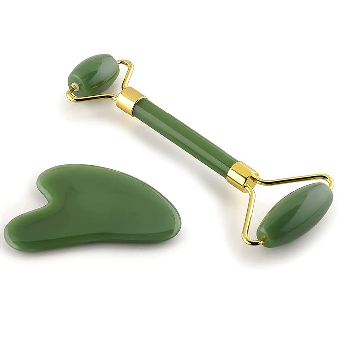 Combo Pack Marble Jade Roller With Stone Marble Ice Roller Facial Massage Derma Roller For Skin Care Relaxation - Pack Of 3