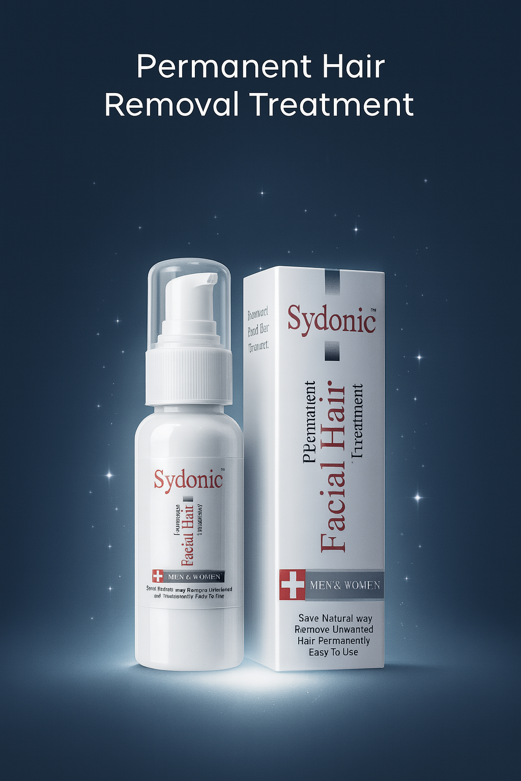 Sydonic Permanent Facial Hair Treatment – 30ml for Men & Women