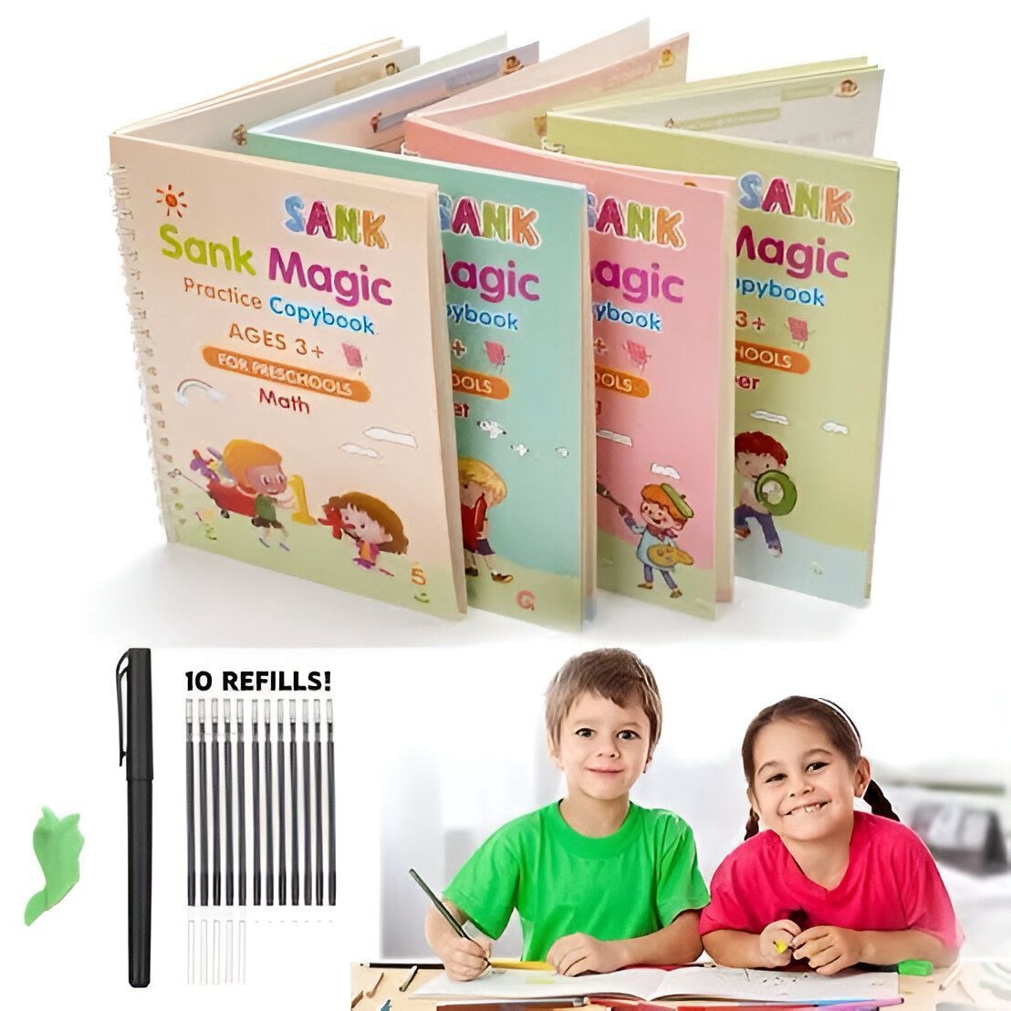 Magic Practice Tracing Book – Handwriting Learning Book for Preschool & Kindergarten Kids