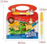 New Magic Water Book Painting Drawing Coloring Board Book Magic Water Pen (random book )