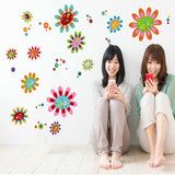 Children's vinyl decal flower head with polka dots size 60x90 jm8322