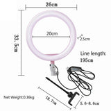Professional 10-inch LED Ring Fill Light with Universal Phone Holder & Dimmable Lighting Modes