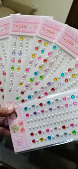 3D Face Pearl Jewels Eyeshadow Stickers  Face Body Eyebrow Diamond Nail Sticker Diamond Decoration And Hair Beats Multi Colour