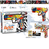 Gel Blaster High Speed Manual Gun Orange – Large Size Graffiti Glock Soft Bullet Gun Toy With Safe Foam Bullets, Realistic Design, And Exciting Action Play For Kids And Teens