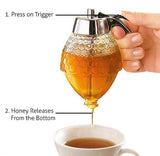 Honey Juice Syrup Dispenser Pot Jar For Kitchen Bee Drip Storage  200 ml