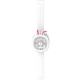 Rechargeable Portable Cartoon Style Children Watch Fan with RGB Light | Portable Fan Office Handheld New Creative Gift (Random color)