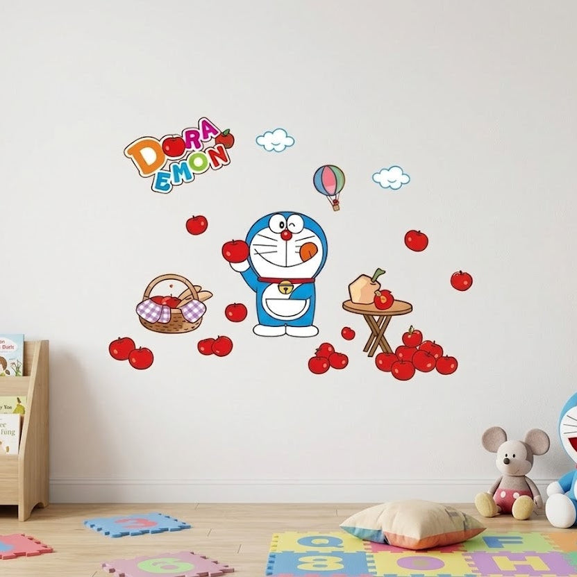 Doraemon Apple Picking Peel and Stick Wall Decals size 30x30 AM888-C
