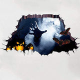 Halloween 3D View Horror Wall Sticker Floor Mural Waterproof Movable Home Decor (Ghost Han Size 45x60 dAfh1101)