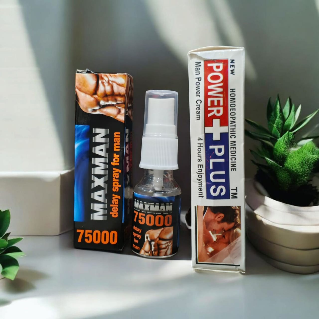 Maxman Timing Spray with Free Power Plus Timing Cream – Long-Lasting Odor Protection 45ml ( pack of 2)
