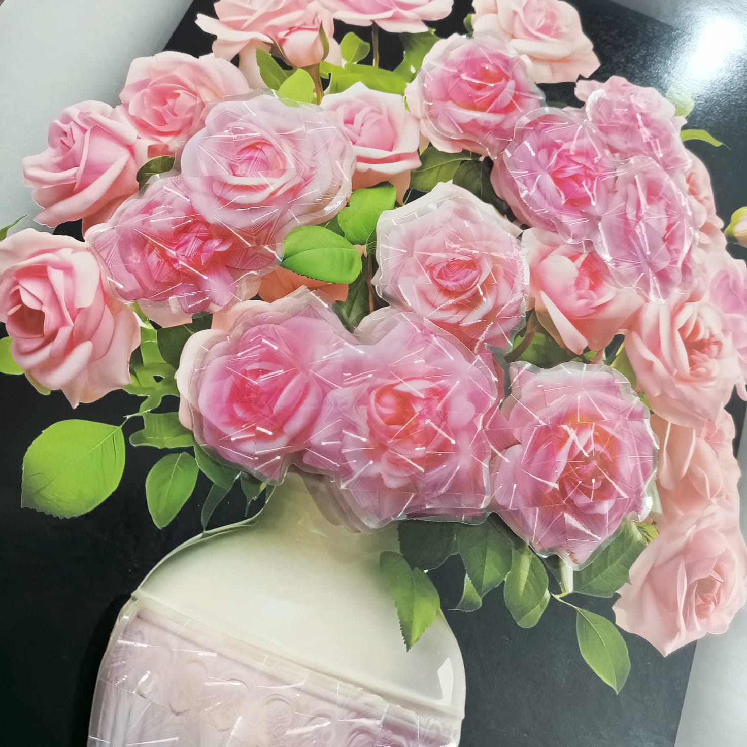 3D Aweosome flower Chinese Style Flower Classical Vase Wall Sticker