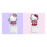 10pcs/set Hello Kitty Light Switch Stickers Wall Sticker Art Home Decor | Cute Hello Kitty Self Adhesive Light Switch Sticker size 30x45 kg3004