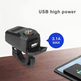 Motorcycle USB Charger with Compass – Fast Charging, Waterproof, 36-105V – Universal for Motorcycles &amp; E-Bikes