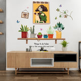 Homoyoyo Pegatinas De Pared De Dibujos Animados De Pvc Adhesivos Decorativos Para Paredes Diseño De Planta Para Habitación Infantil Salón Dormitorio Fácil De Quitar size 50 x70 xls7247
