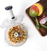 Manual Food Chopper with Sharp Blades, Hand Pull Vegetable & Onion Cutter for Kitchen