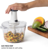 Manual Food Chopper with Sharp Blades, Hand Pull Vegetable & Onion Cutter for Kitchen