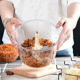 Manual Food Chopper with Sharp Blades, Hand Pull Vegetable & Onion Cutter for Kitchen