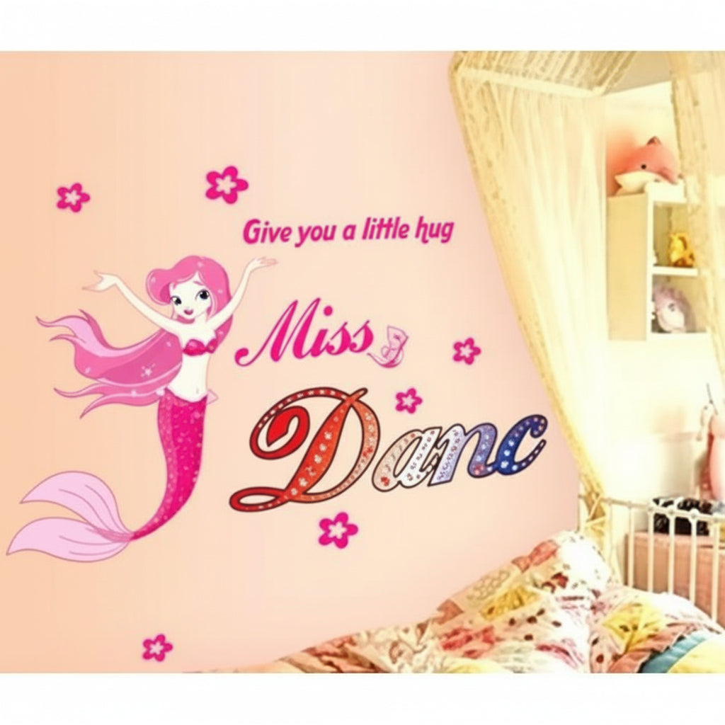 Wall Stickers for Kids' Rooms - Miss Danc Wall Decals - Removable Wall Stickers - Cute - Birthday - Animals - Disney Characters size 45x60 ay6012