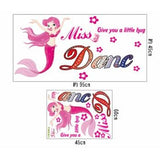 Wall Stickers for Kids' Rooms - Miss Danc Wall Decals - Removable Wall Stickers - Cute - Birthday - Animals - Disney Characters size 45x60 ay6012