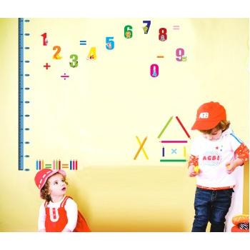 Wall Stickers Height Chart Numbers Kids Room Animal Wallpaper Stickers Wall Decals Interior Stickers Cat Cute Birthday Kids Room Disney size 50x70 ay745