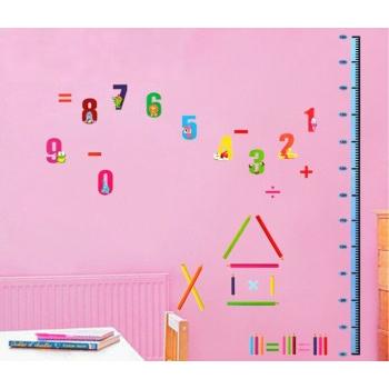Wall Stickers Height Chart Numbers Kids Room Animal Wallpaper Stickers Wall Decals Interior Stickers Cat Cute Birthday Kids Room Disney size 50x70 ay745