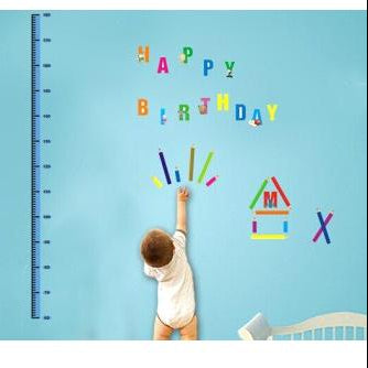 Wall stickers, English, height chart, alphabet, children's room, animal, wallpaper, wall sticker, interior sticker, cat, cute, birthday, Disney size 50x70 ay746