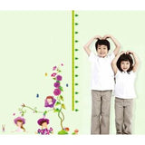 OneHouse Morning Glory Purple Flowers Little Children Measurement Growth Chart (60-180cm) Wall Sticker for Kids Room