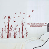 ELECTROPRIME Home Accent DIY Mural Dragonfly Bulrush Wall Sticker size 6x90 ay9023b