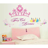 Df5080 Wall stickers for children's rooms, princesses and crowns, wall stickers, interior stickers, removable, cute, birthday, Disney characters