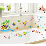 Cute Spongebob Wall Stickers for Kids' Rooms, Removable Wall Decals, Interior Stickers, Disney, Birthday size 60x90   df9909