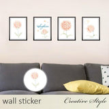 Stylish Scandinavian Wall Stickers with Trees, Flowers, Cats, Plants, Toilets, Flowerpots, and English Text. Removable Wallpaper Stickers. Wall Decor. Perfect for Redecorating or Gifting size 50x70 sk7111