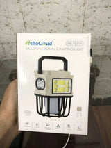 HelloCloud Multifunctional Camping Light Dual Bright &amp; Warm Modes Solar &amp; USB Rechargeable Lantern with Power Bank(HC-7677A)